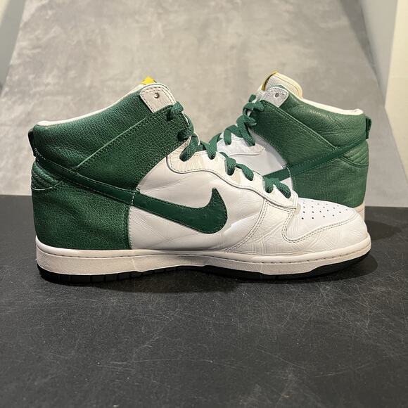 Nike Dunk Premium High Mens 12 White Pine Green 317891-131 Athletic Sneakers main image 4